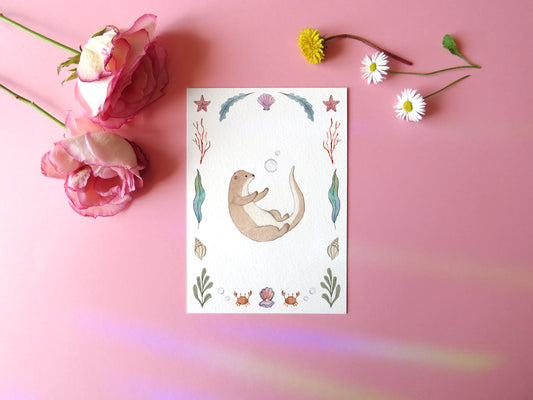 Underwater Otter Print