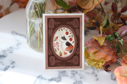 Fairytale Calico Cat Print