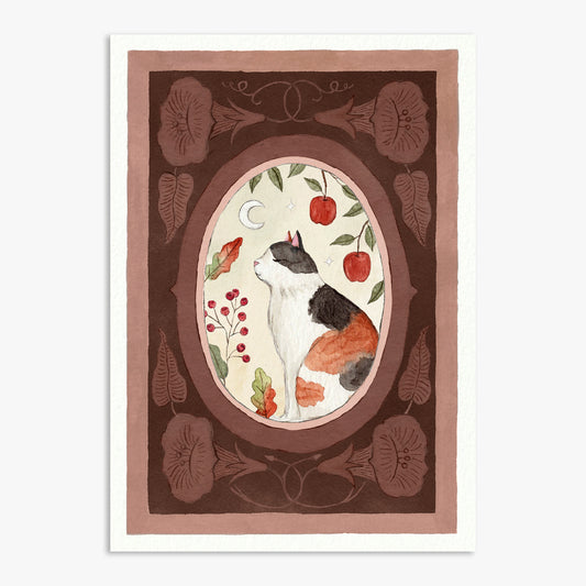 Fairytale Calico Cat Print
