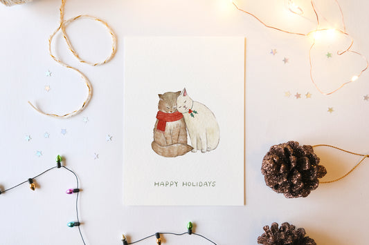 Holiday Cats Print
