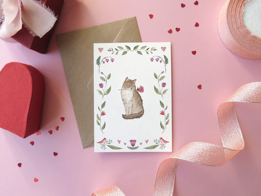 Romantic Cat Print