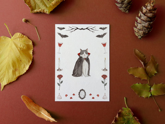 Vampire Cat Print