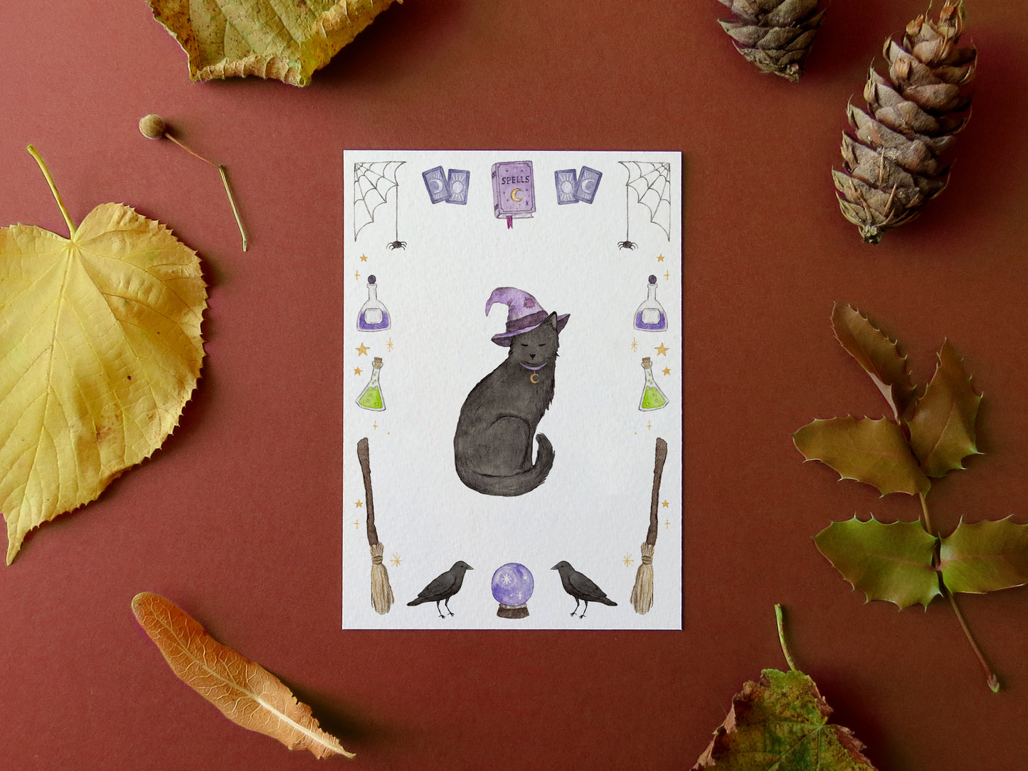 Witch Cat Print