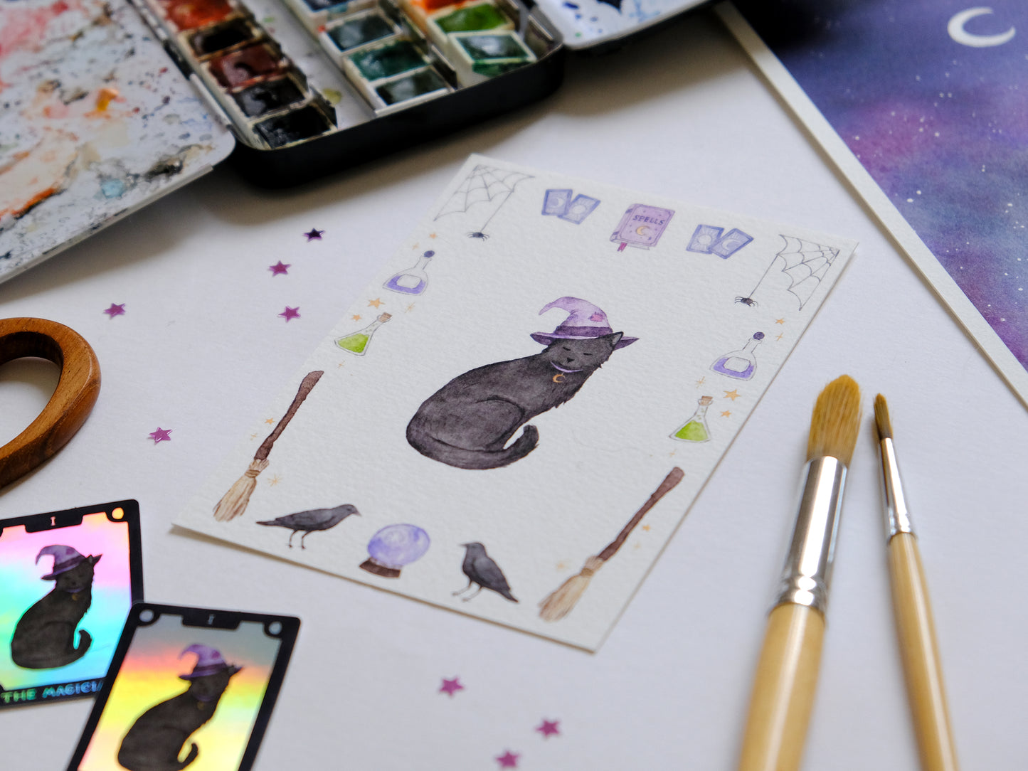 Witch Cat Print