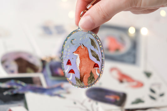 Fox Medallion Keychain