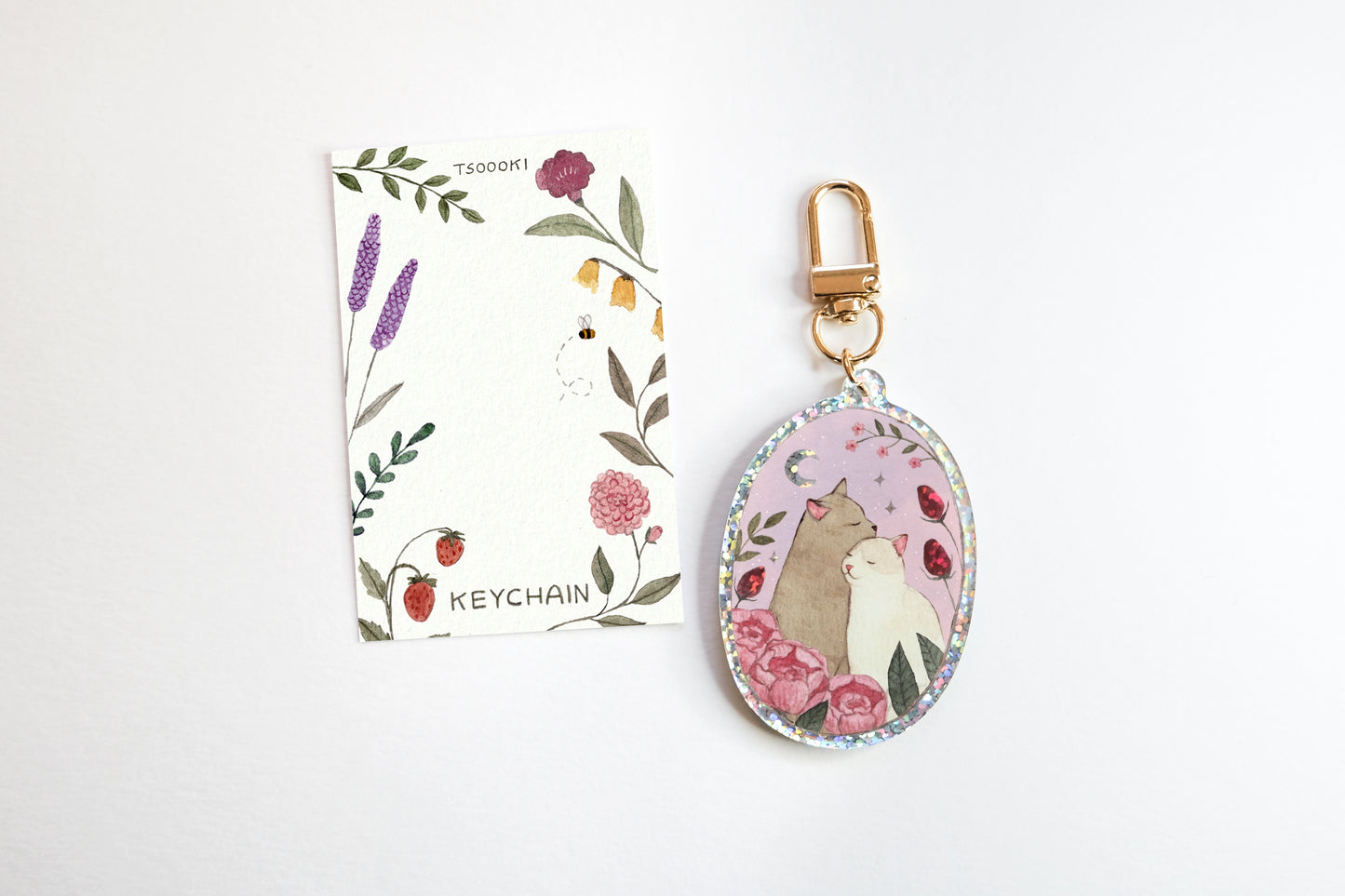 Cats Medallion Keychain