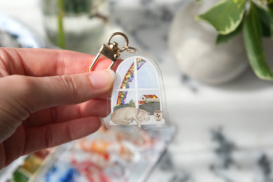 Rainbow Cat Keychain