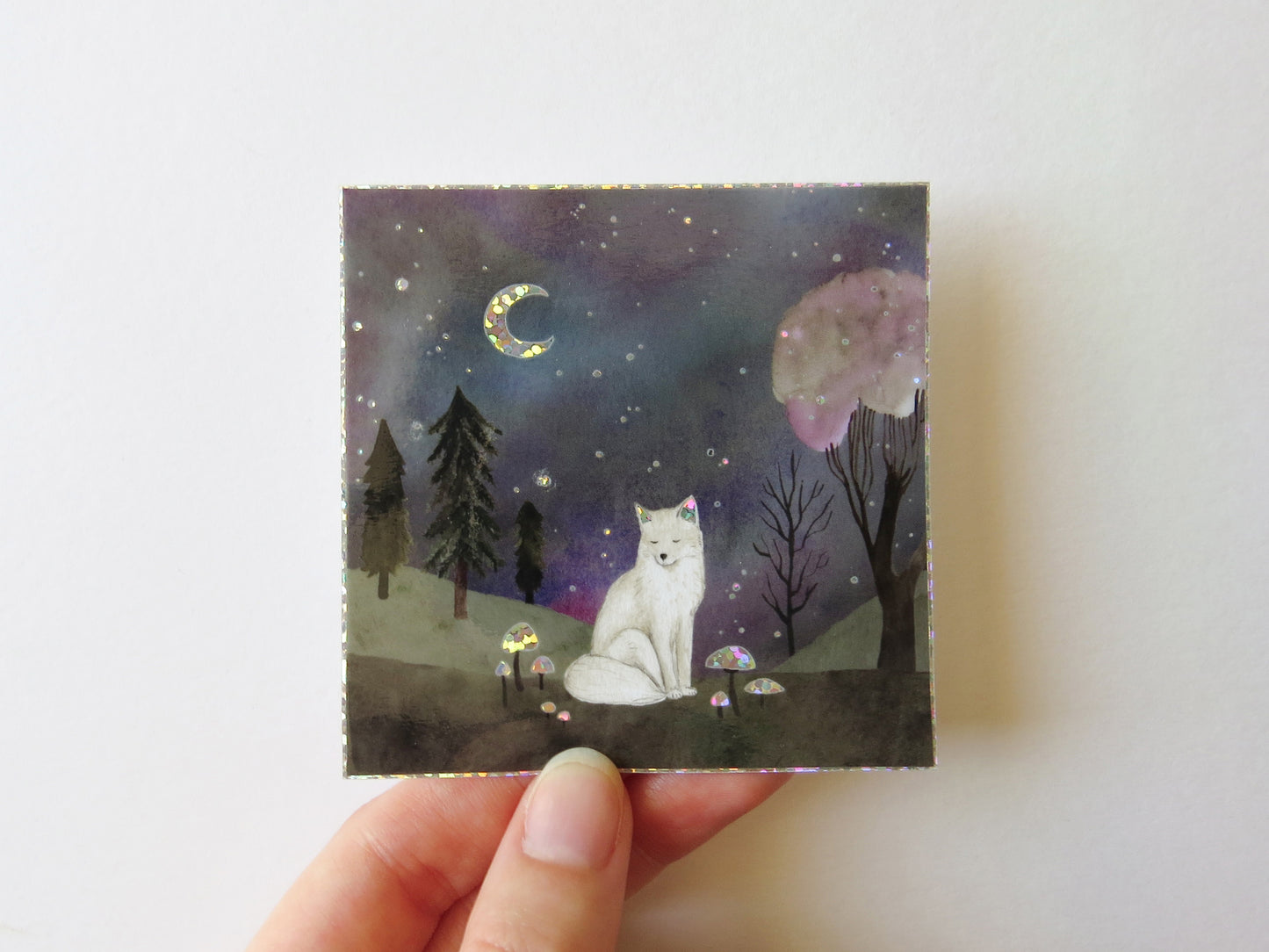Moonlit Grove Glitter Sticker