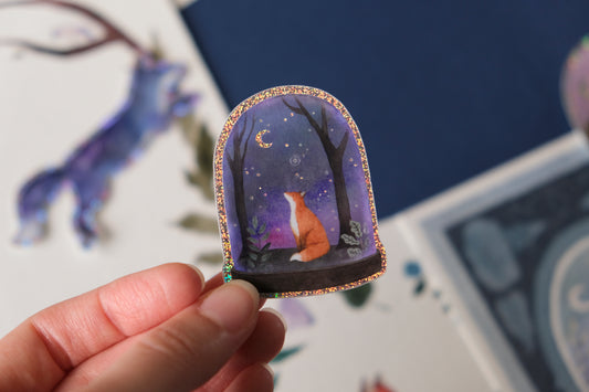 Starry Meadow Glitter Sticker