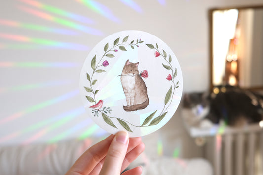 Romantic Cat Suncatcher