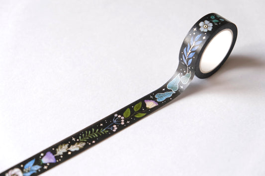 Winter Florals Holographic Foil Washi Tape
