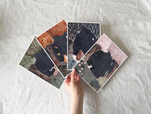 Four Seasons Art Prints Bundle