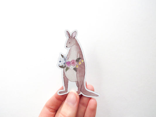 Floral Kangaroo Magnet