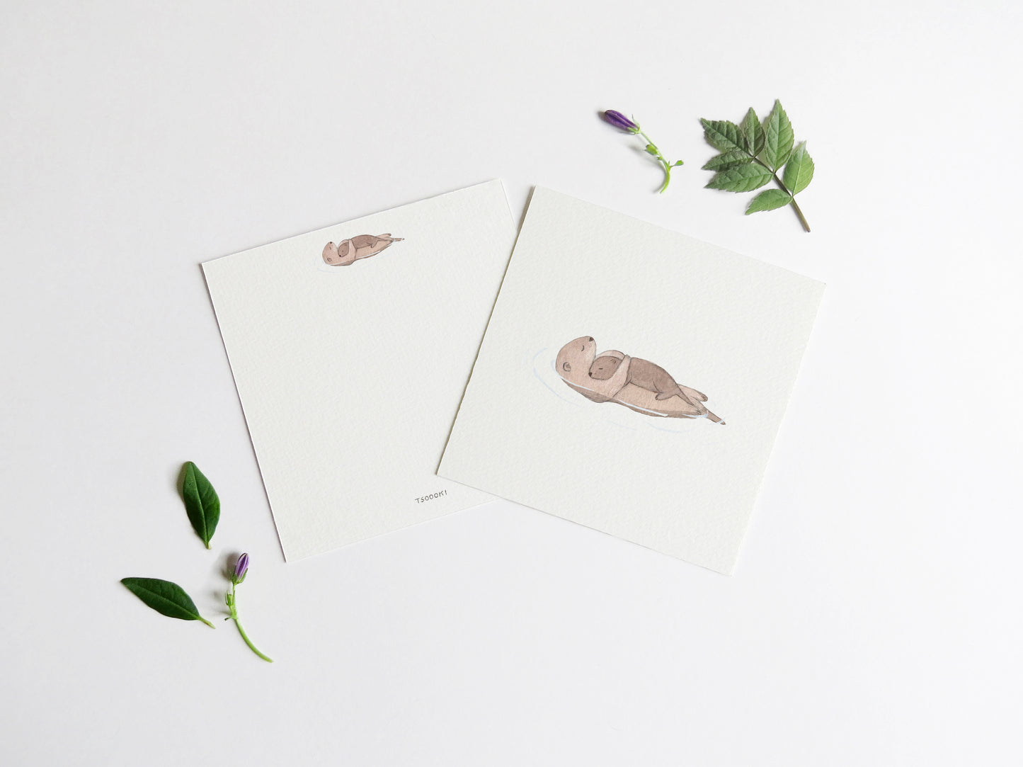 Loutre Caline Impression Artistique
