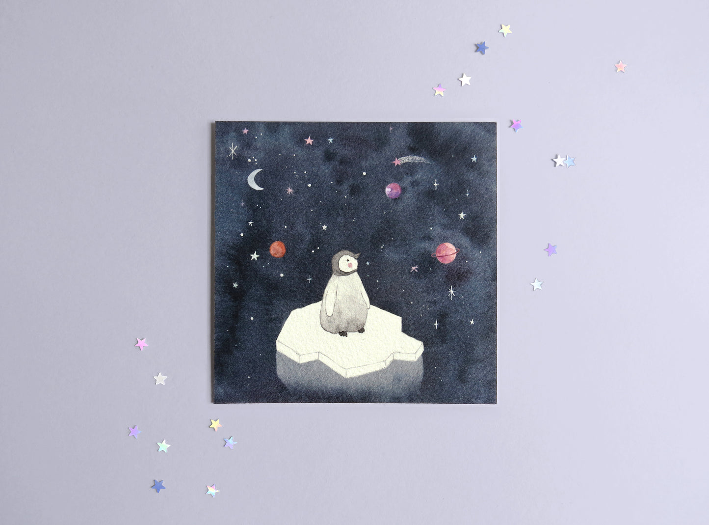Pingouin de l'espace Impression Artistique