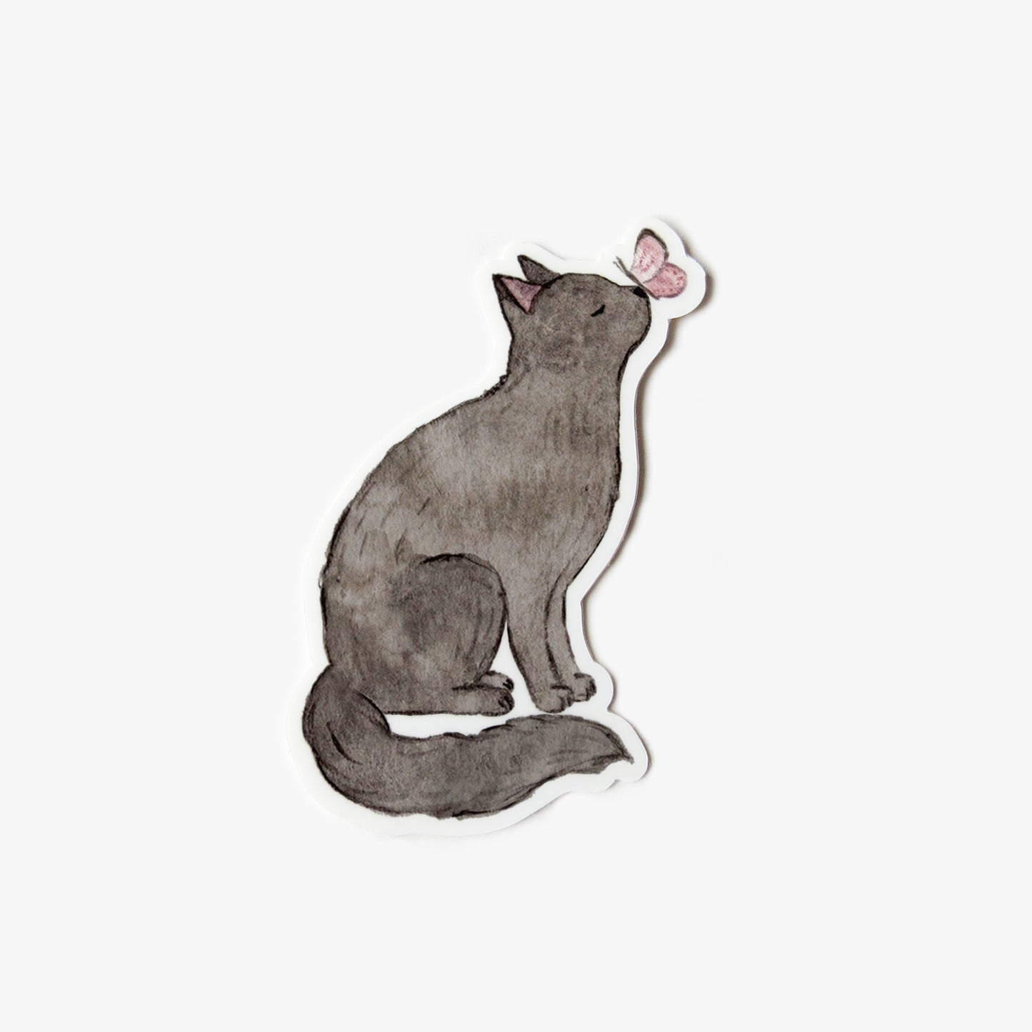 Chat & Papillon Sticker
