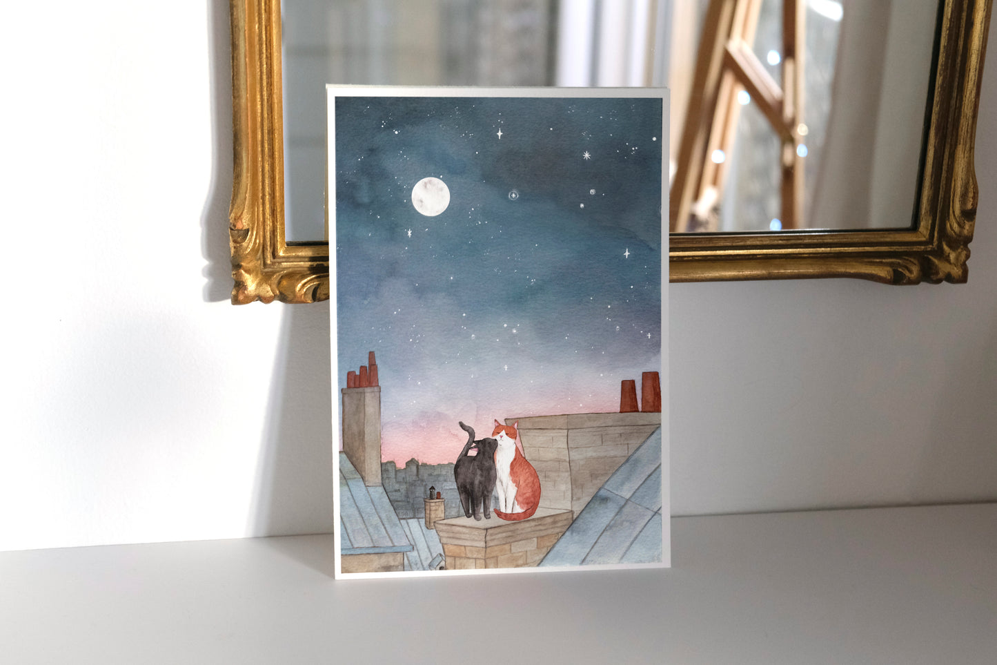 Rooftop Romance Art Print