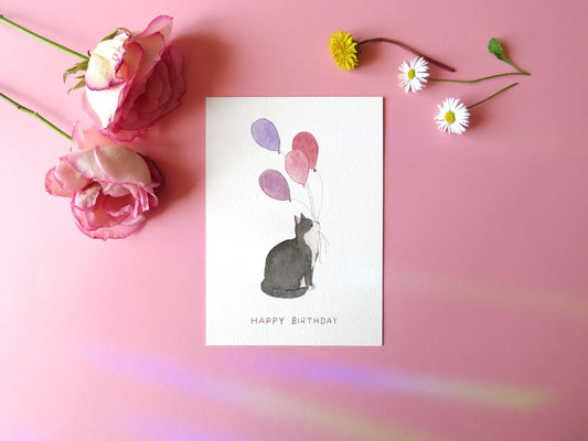 Birthday Cat Print