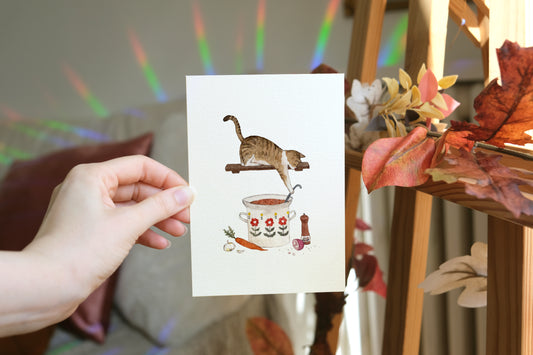 Curious Cat Chef Print