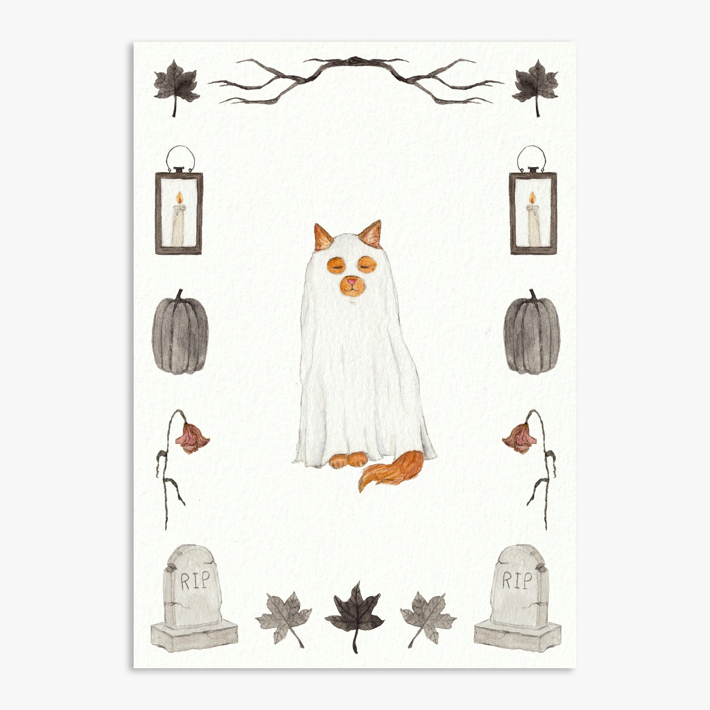 Ghost Cat Print