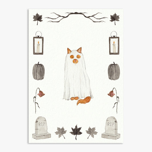 Ghost Cat Print