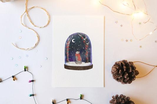 Winter Globe Print