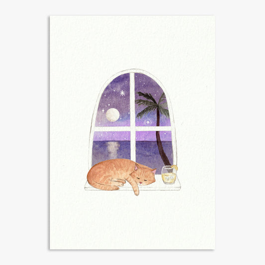 Paradise Cat Print