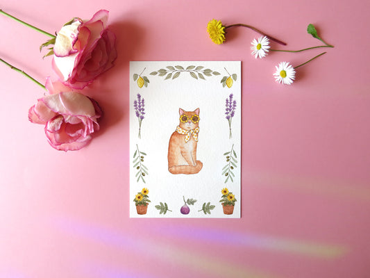 Sunshine Cat Print