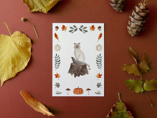 Forest Feline Print