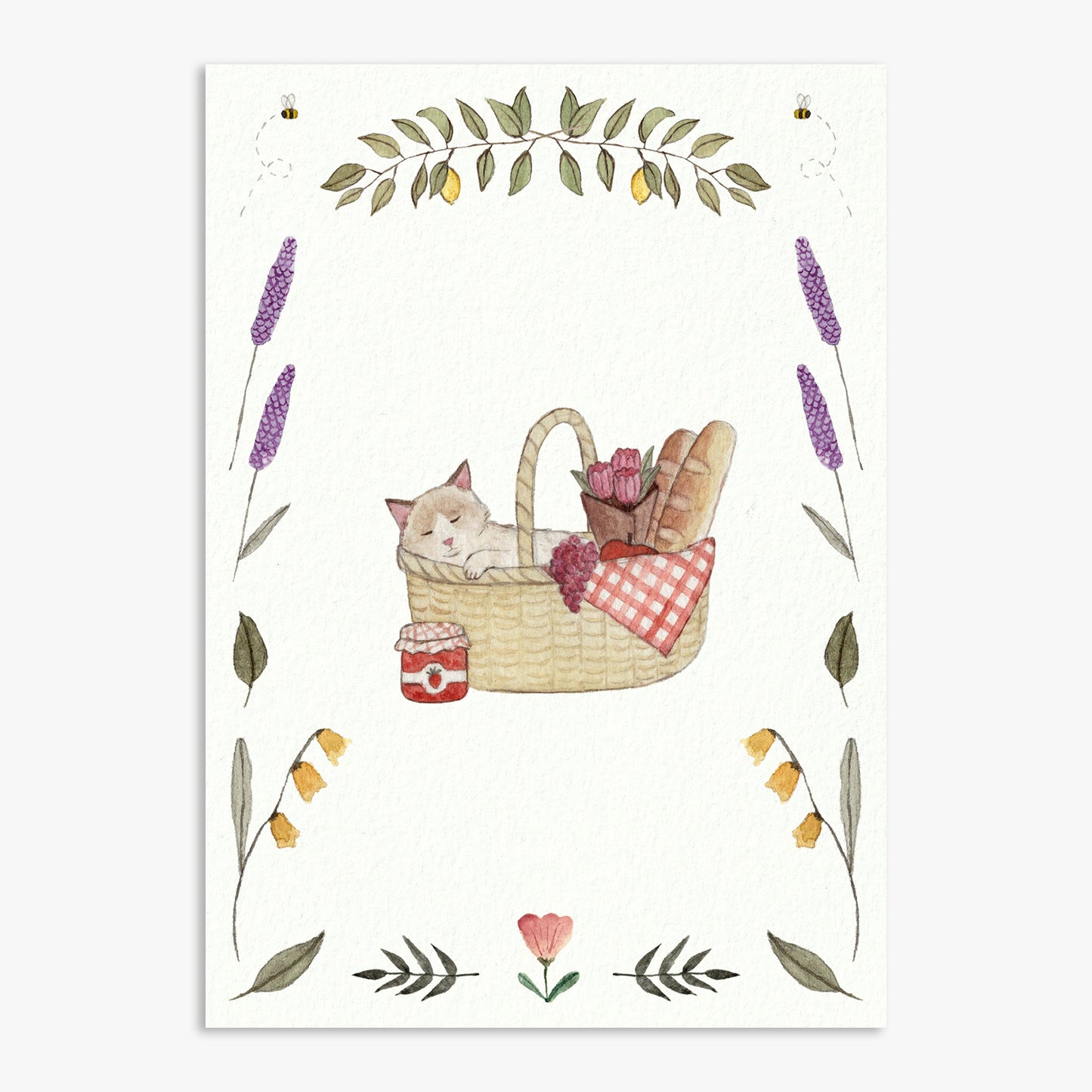 Picnic Cat Print