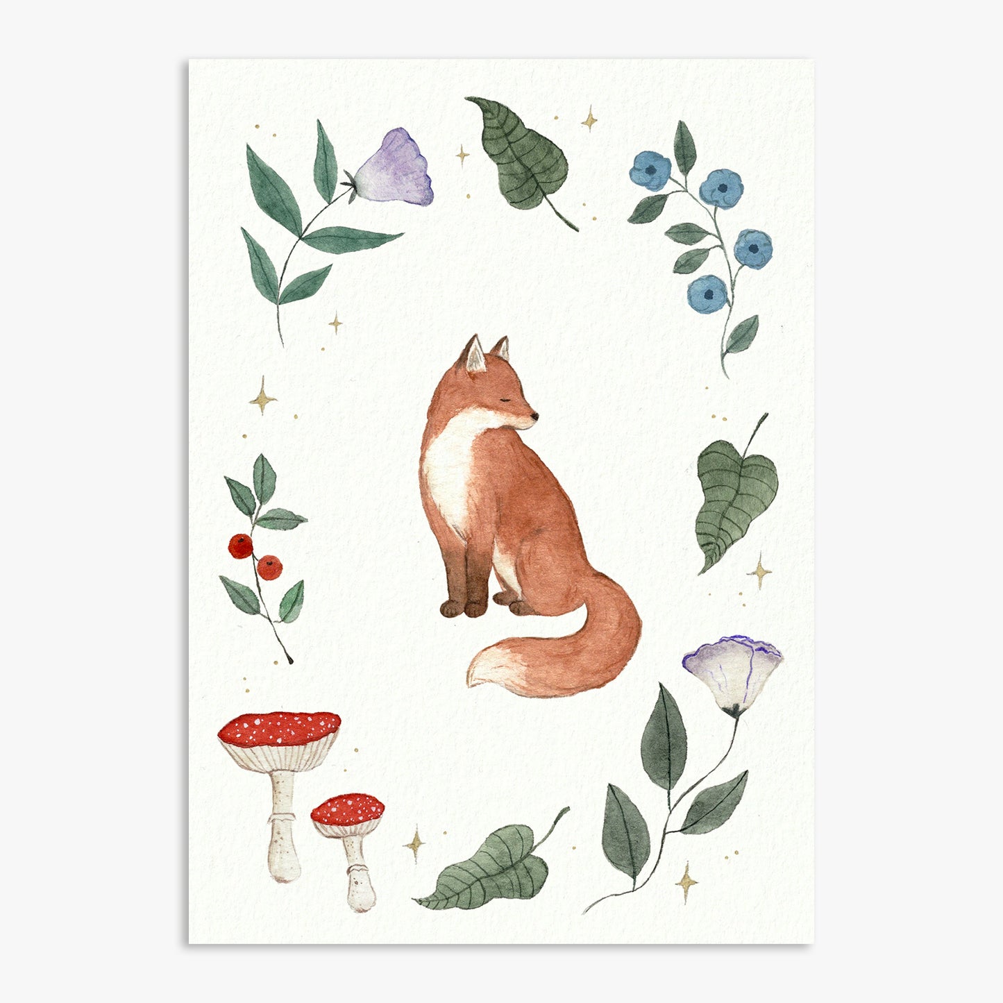 Fox & Flora Print