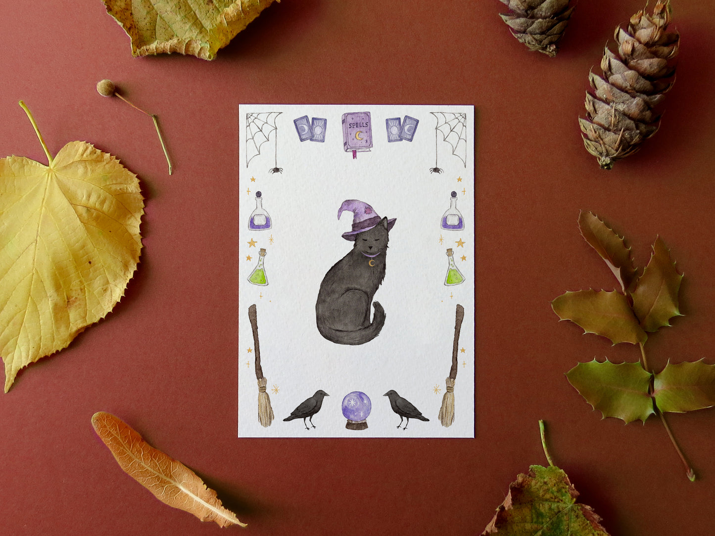 Witch Cat Print