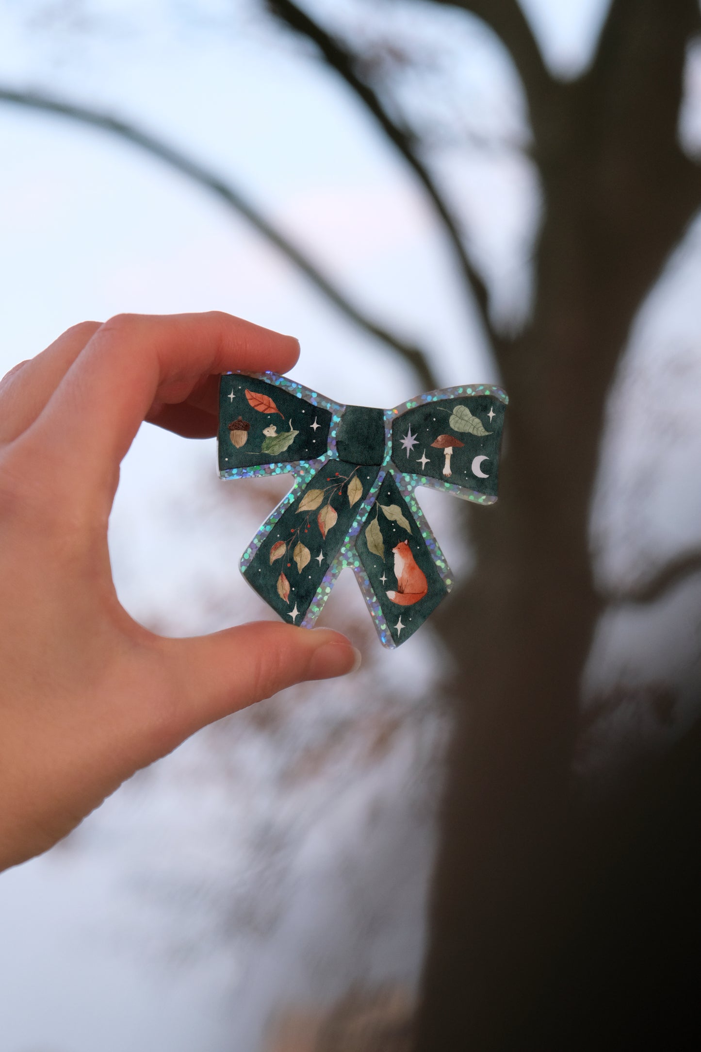 Woodland Bow Hair Clip