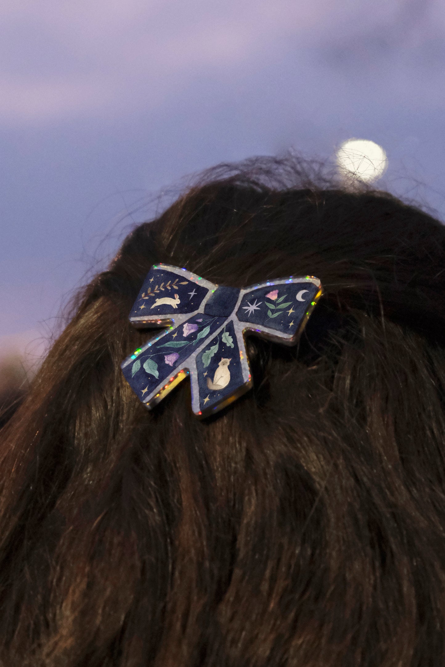 Moonlight Bow Hair Clip