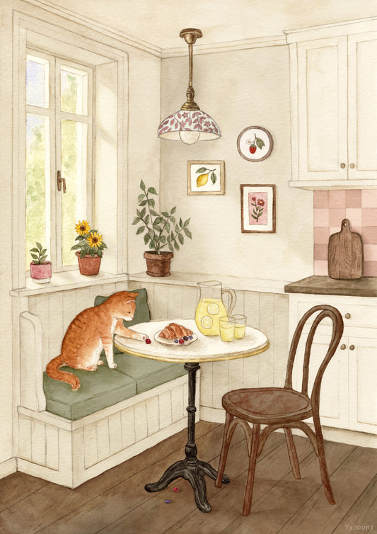 Sunlit Breakfast Art Print