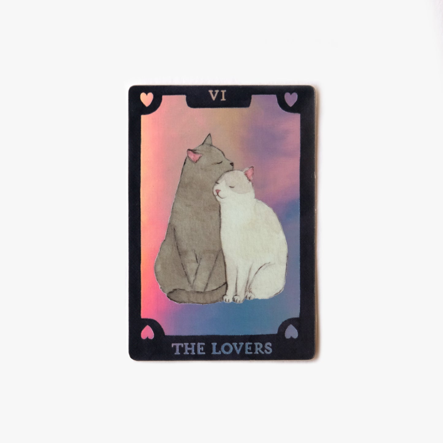 Sticker Holographique Carte de Tarot - The Lovers