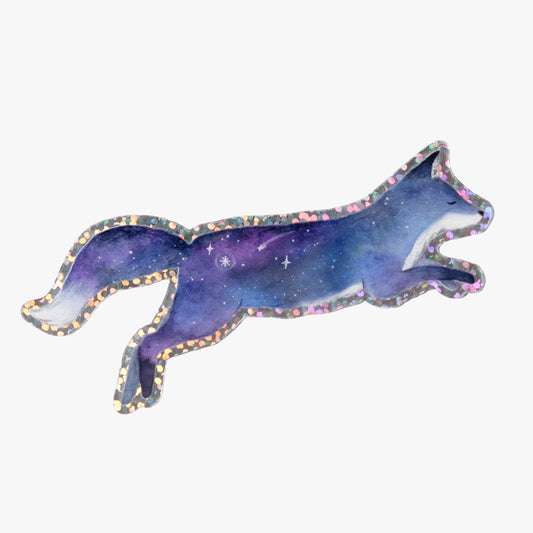 Galactic Fox Glitter Sticker