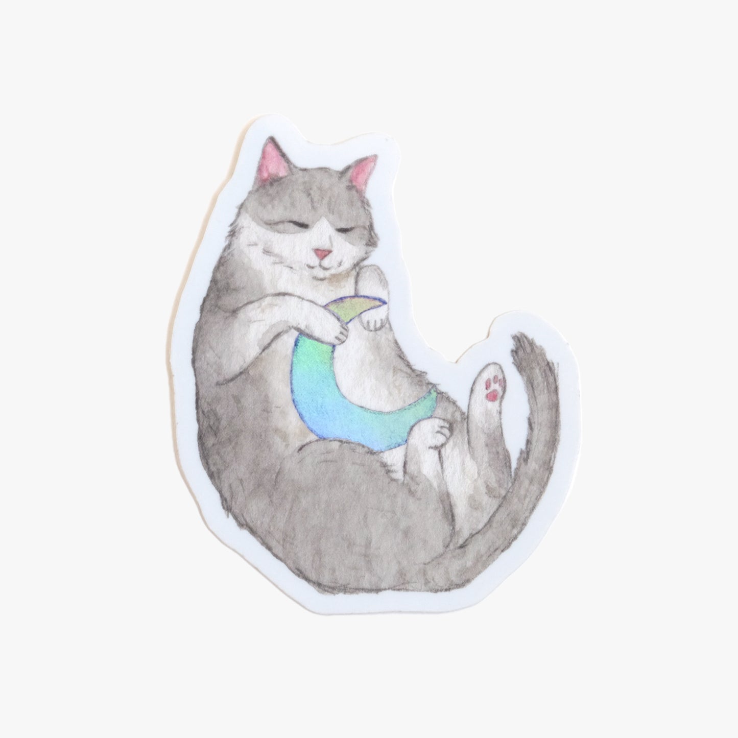 Sticker Holographique Chat Clair de Lune