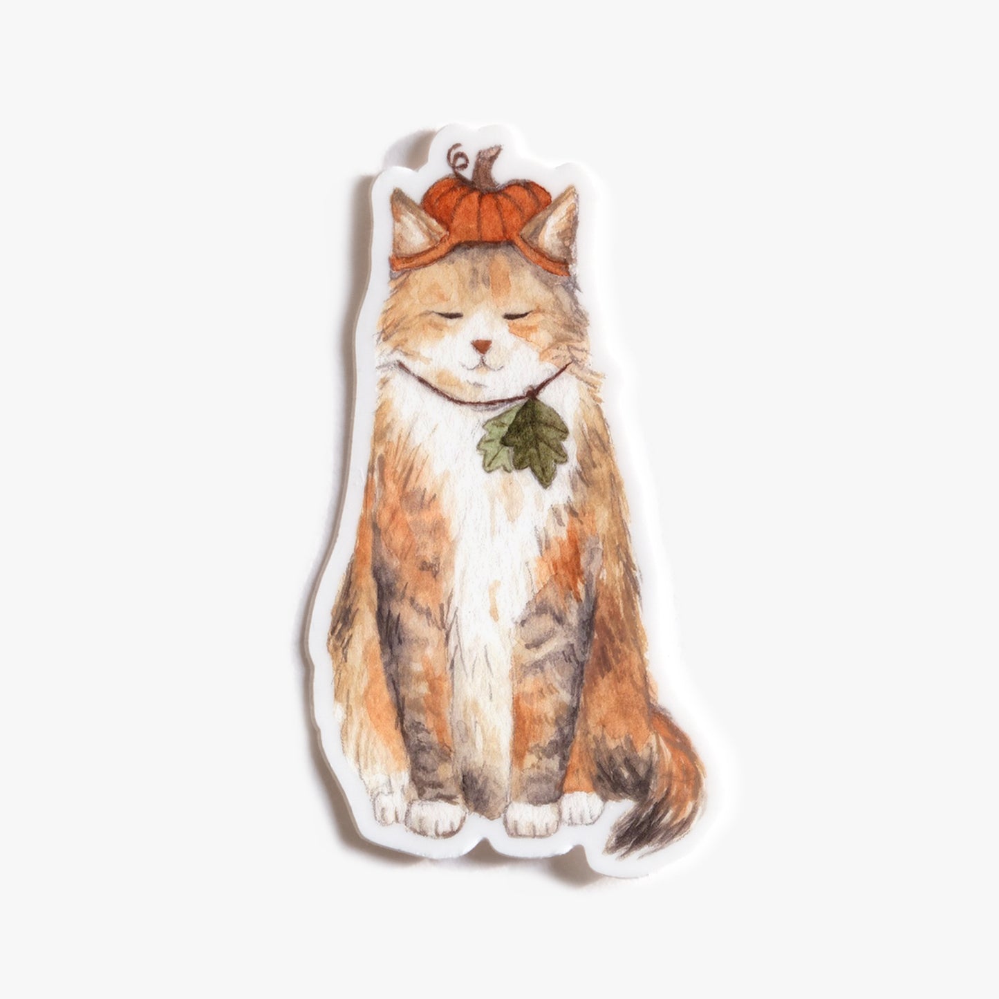 Chat Citrouille Sticker