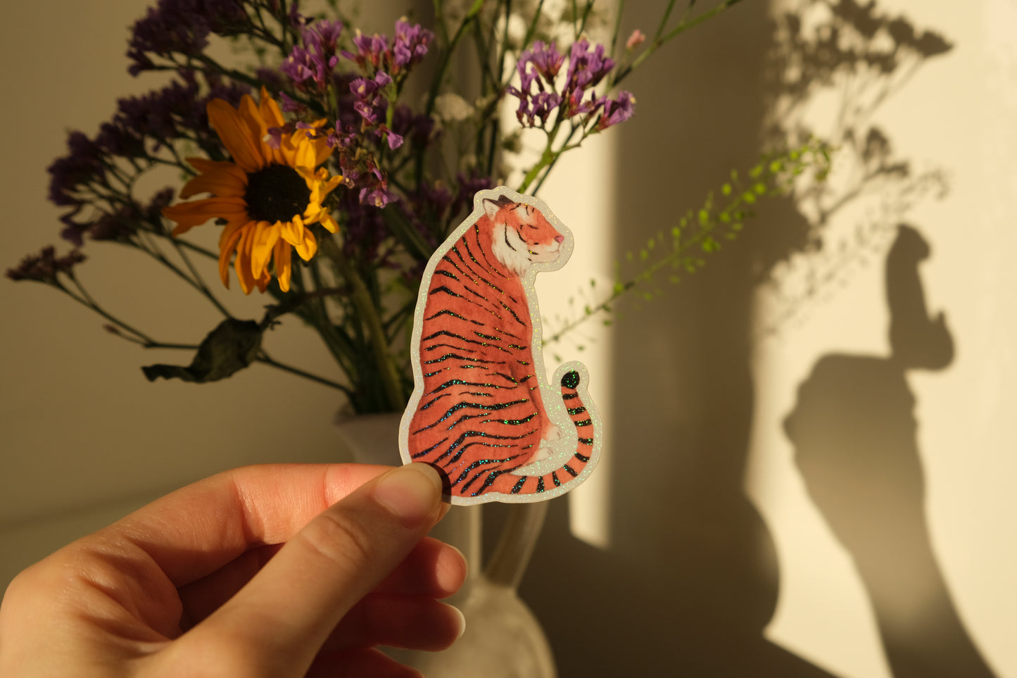 Majestic Tiger Glitter Sticker