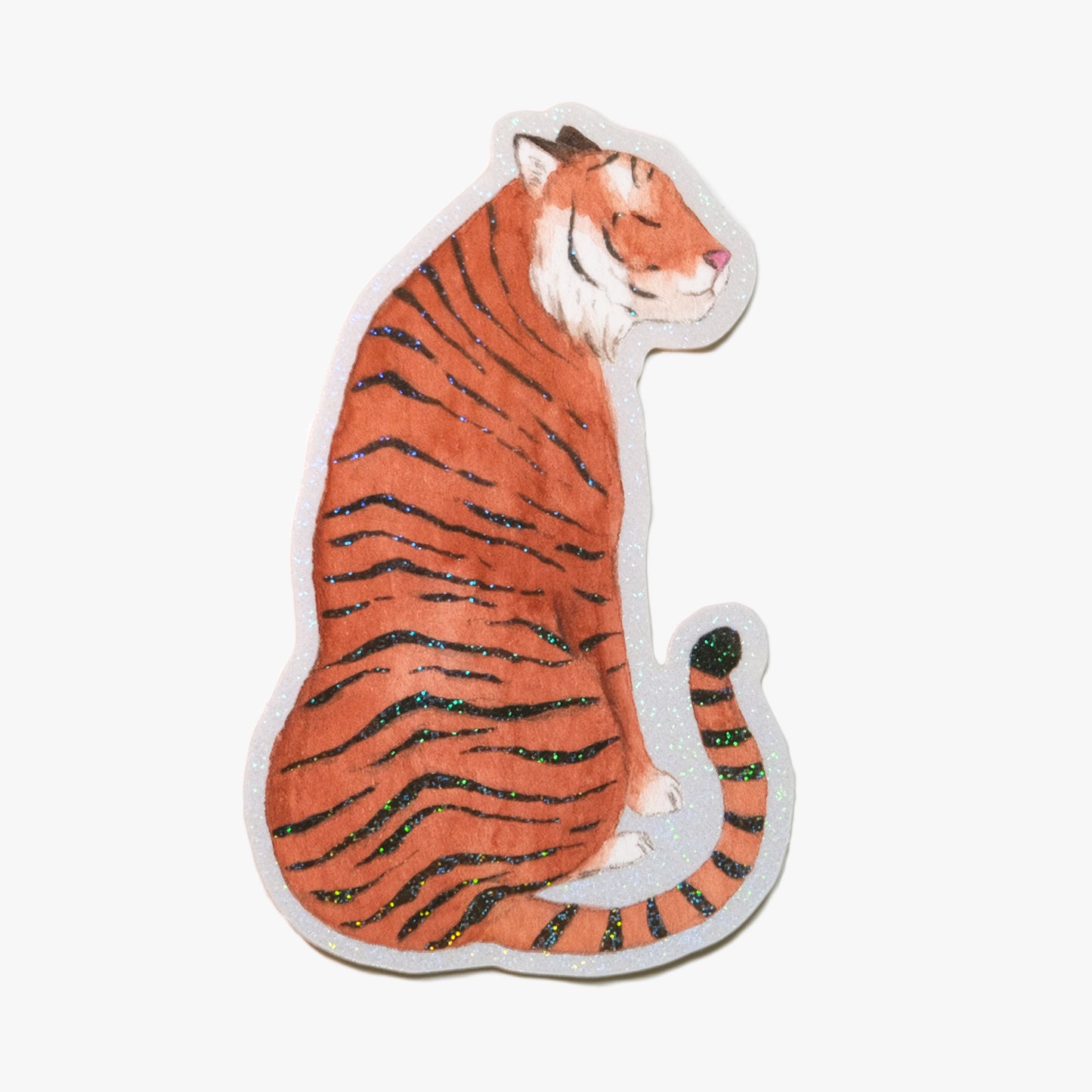 Majestic Tiger Glitter Sticker