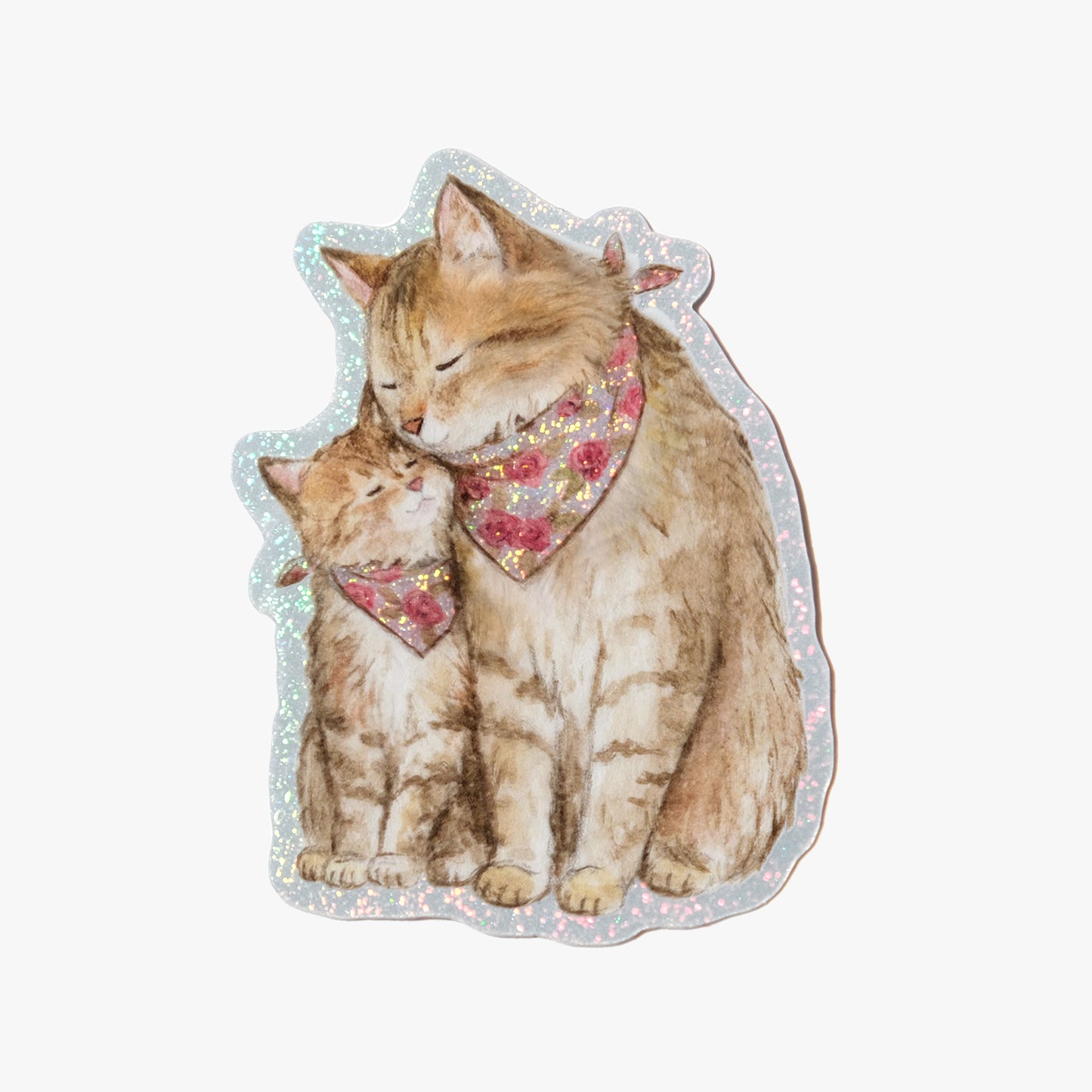 Sticker Pailleté De Mère en Chaton