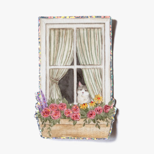 The Secret Window Glitter Sticker