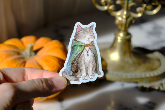 Wanderer Cat Glitter Sticker