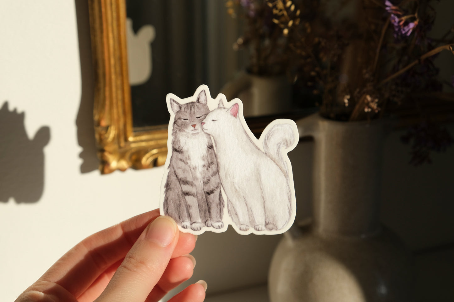 Whisker Kisses Sticker