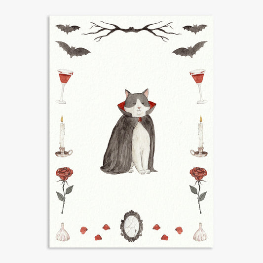 Vampire Cat Print