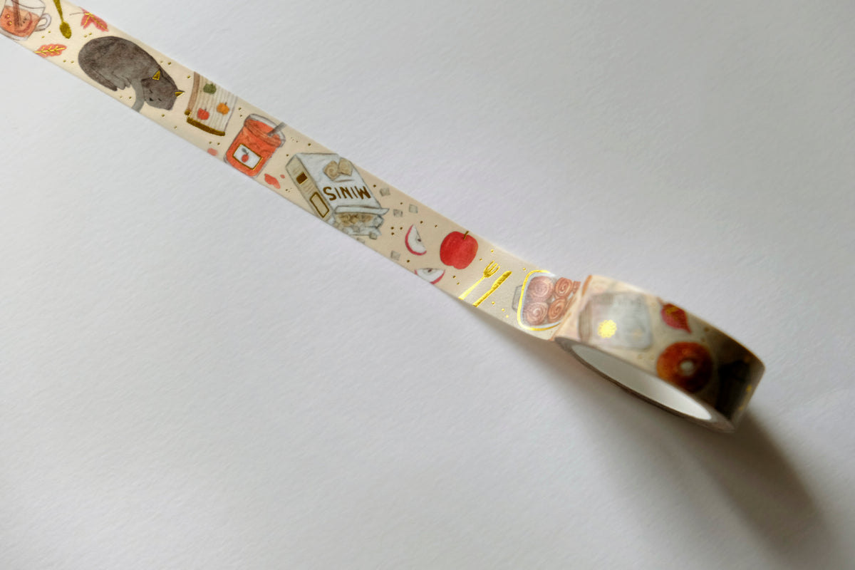 Autumn Morning Gold Foil Washi Tape