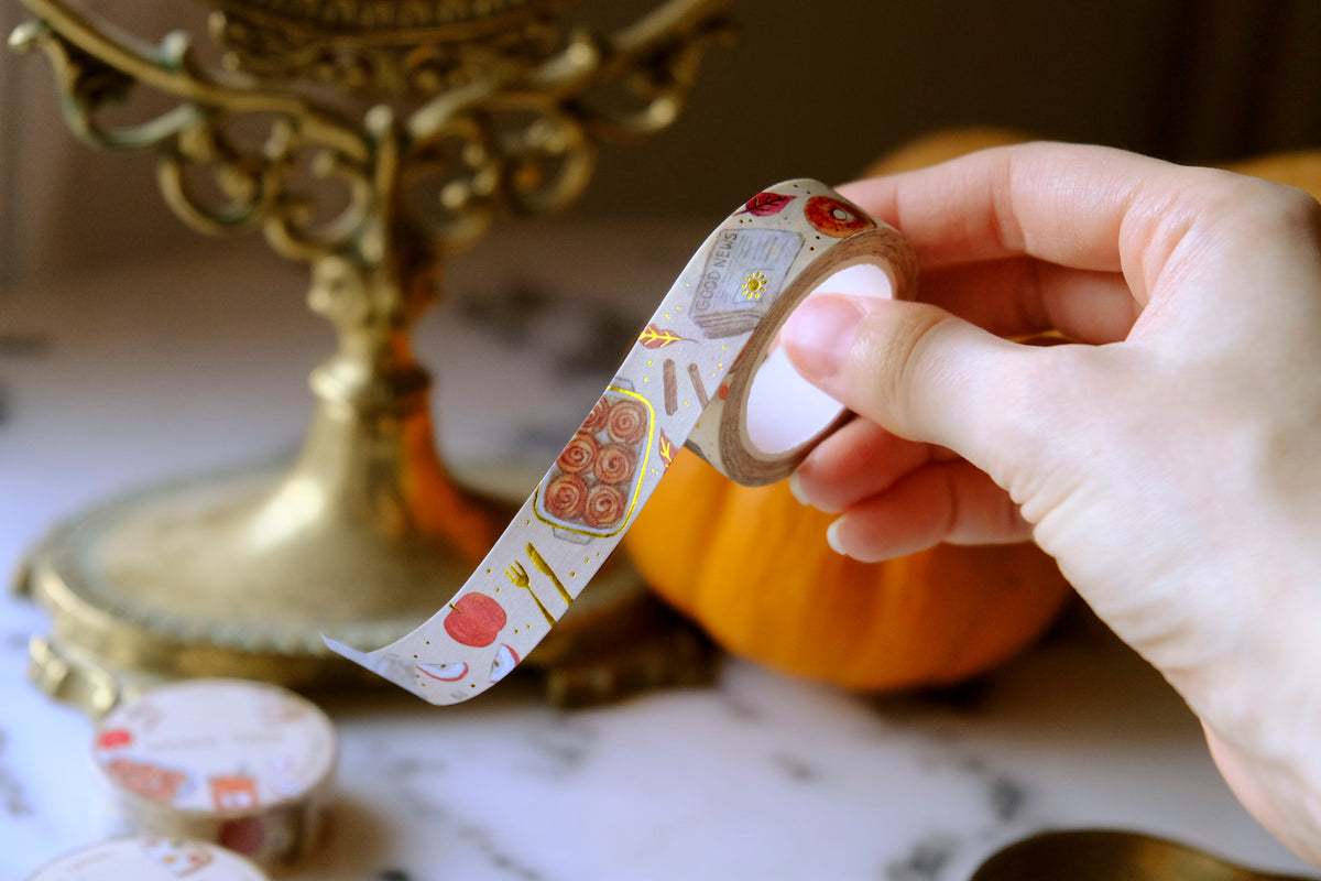 Autumn Morning Gold Foil Washi Tape