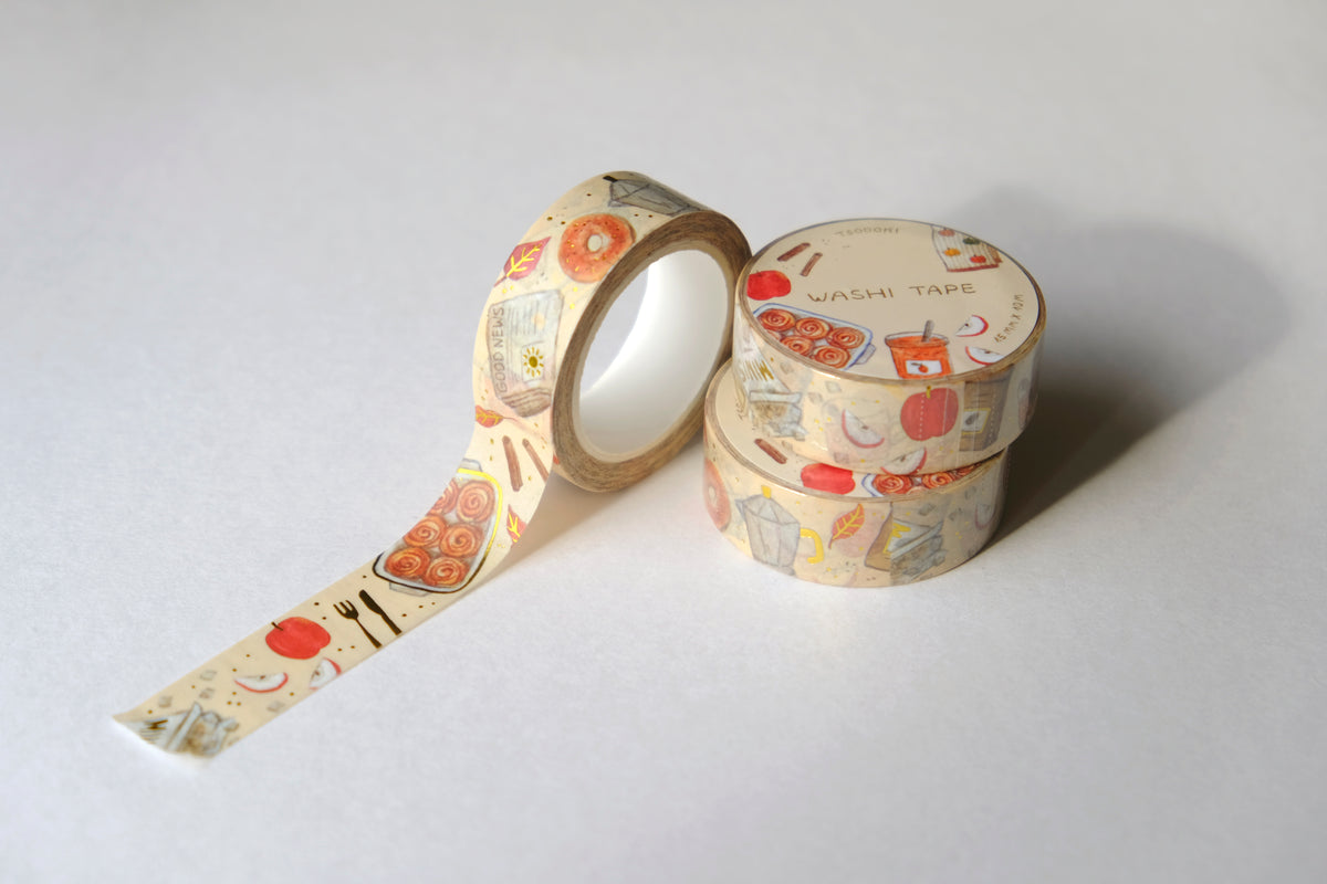 Autumn Morning Gold Foil Washi Tape