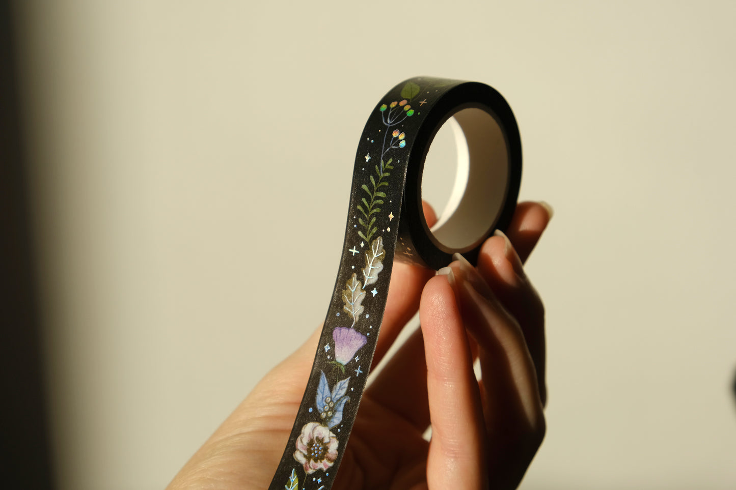 Winter Florals Holographic Foil Washi Tape